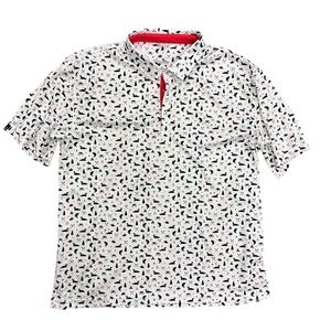 Swannies Golf Jesse Short Sleeve Polo Shirt White Ducks‎ Size XXL